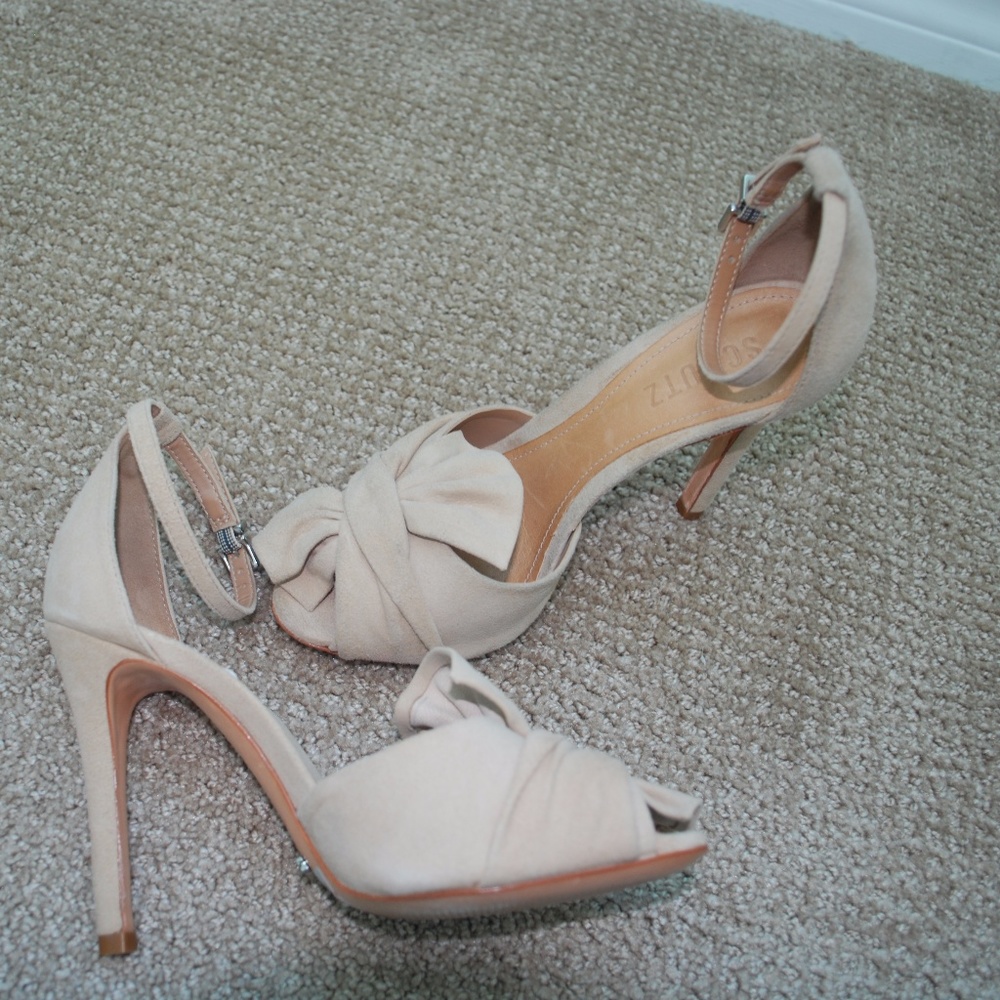 Schutz Suede Pointed Toe Heel
